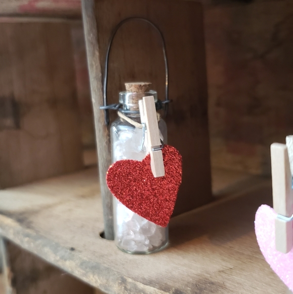 Mini bottle Valentine ornament charm - Picture 3 of 4
